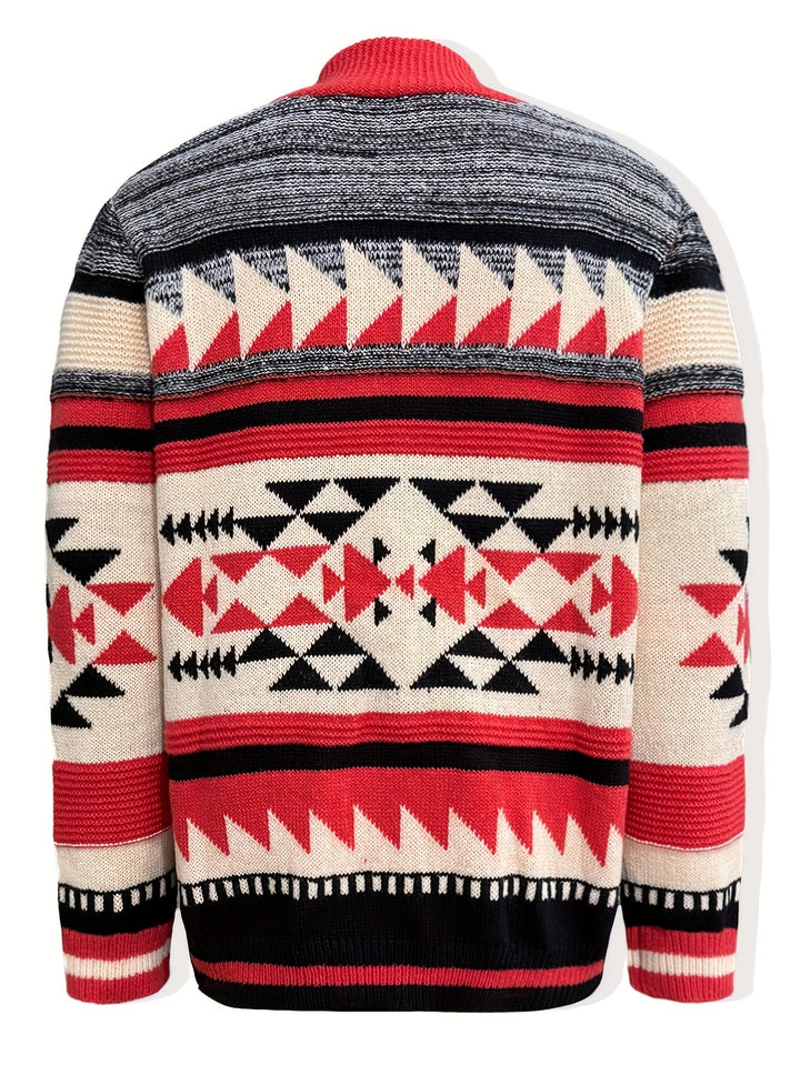 Callum | Patroon Gebreide Vest met Rits