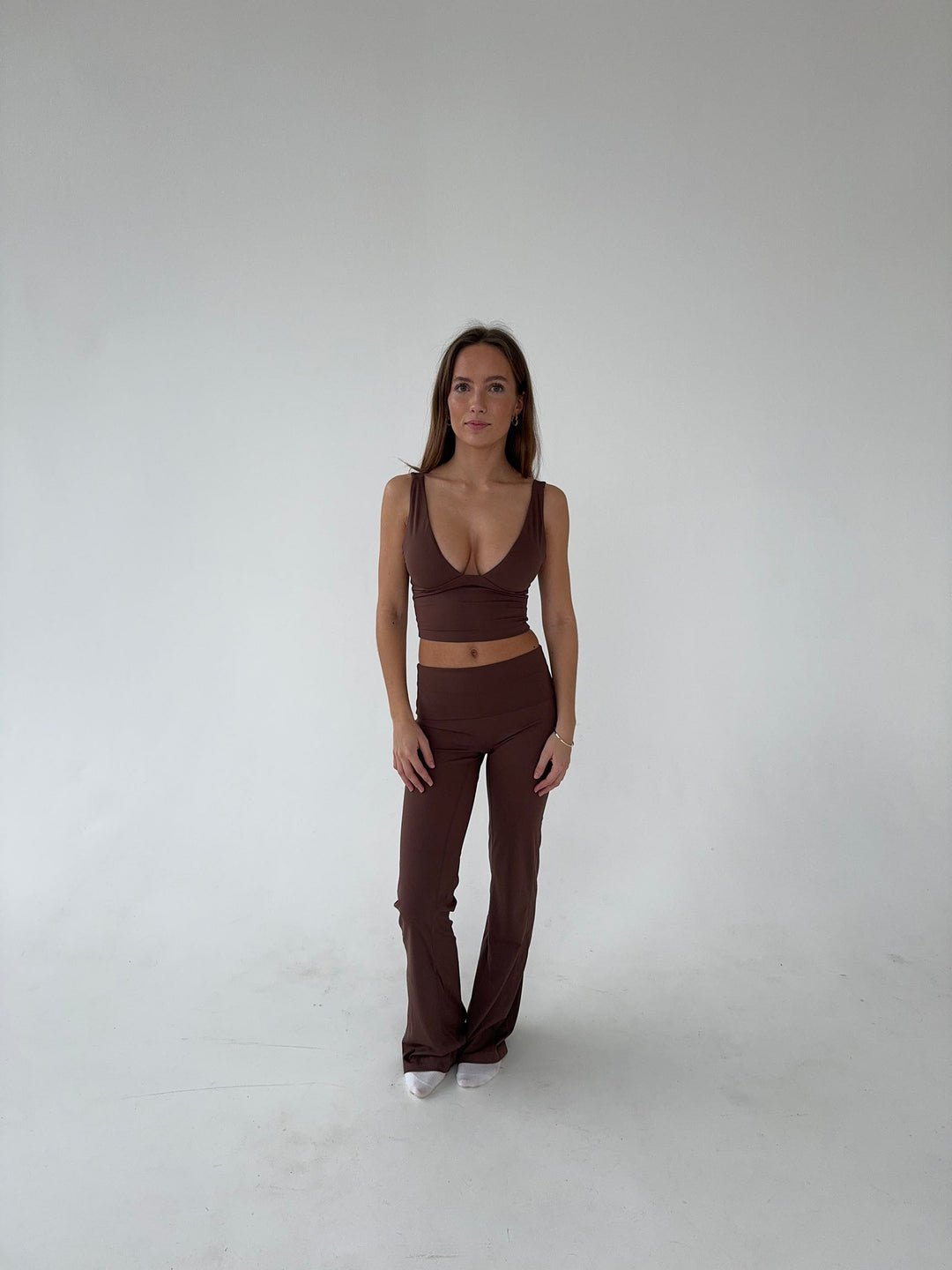 Makenna | Dames legging met hoge taille uitlopende pijpen