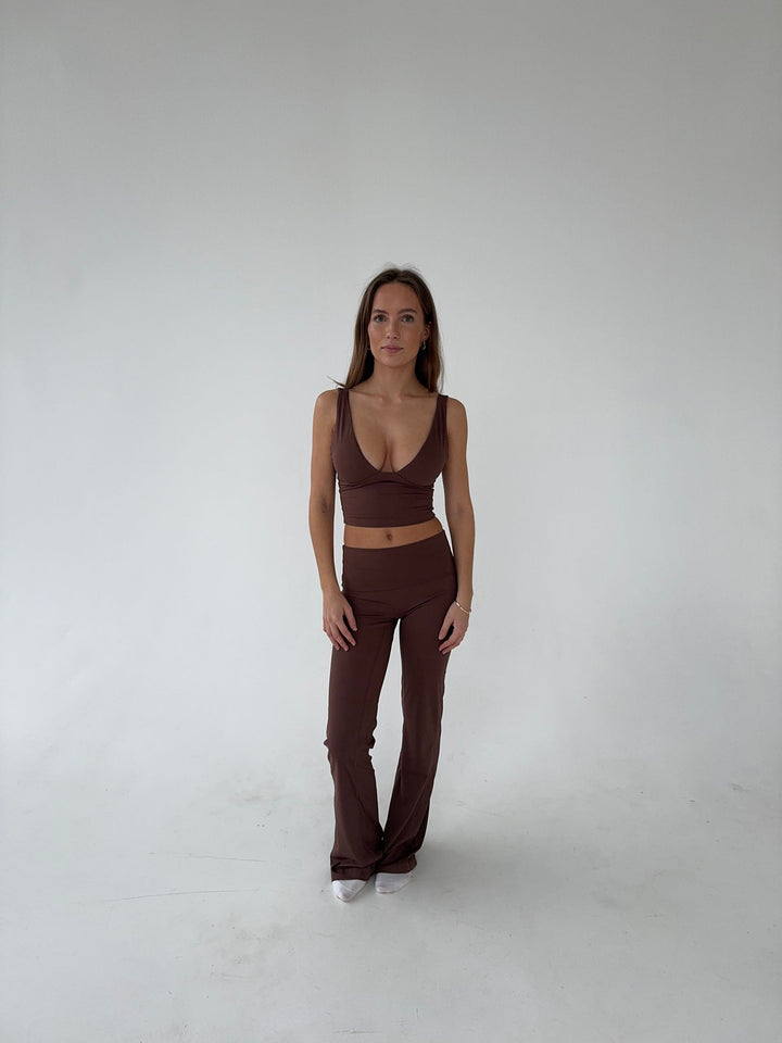 Makenna | Dames legging met hoge taille uitlopende pijpen