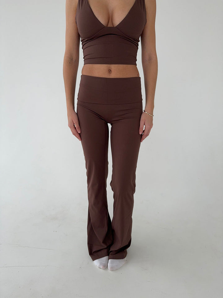 Makenna | Dames legging met hoge taille uitlopende pijpen