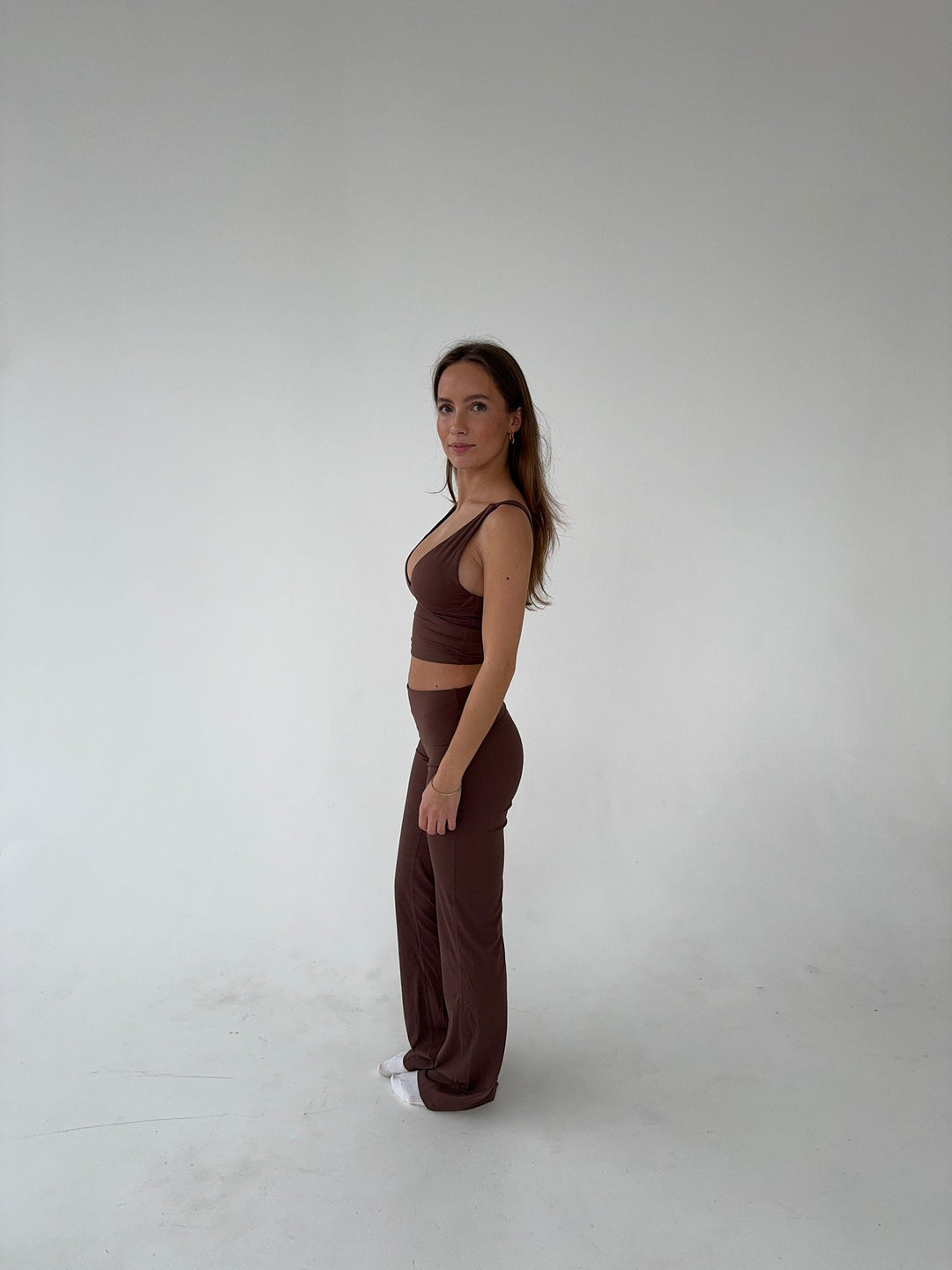 Makenna | Dames legging met hoge taille uitlopende pijpen