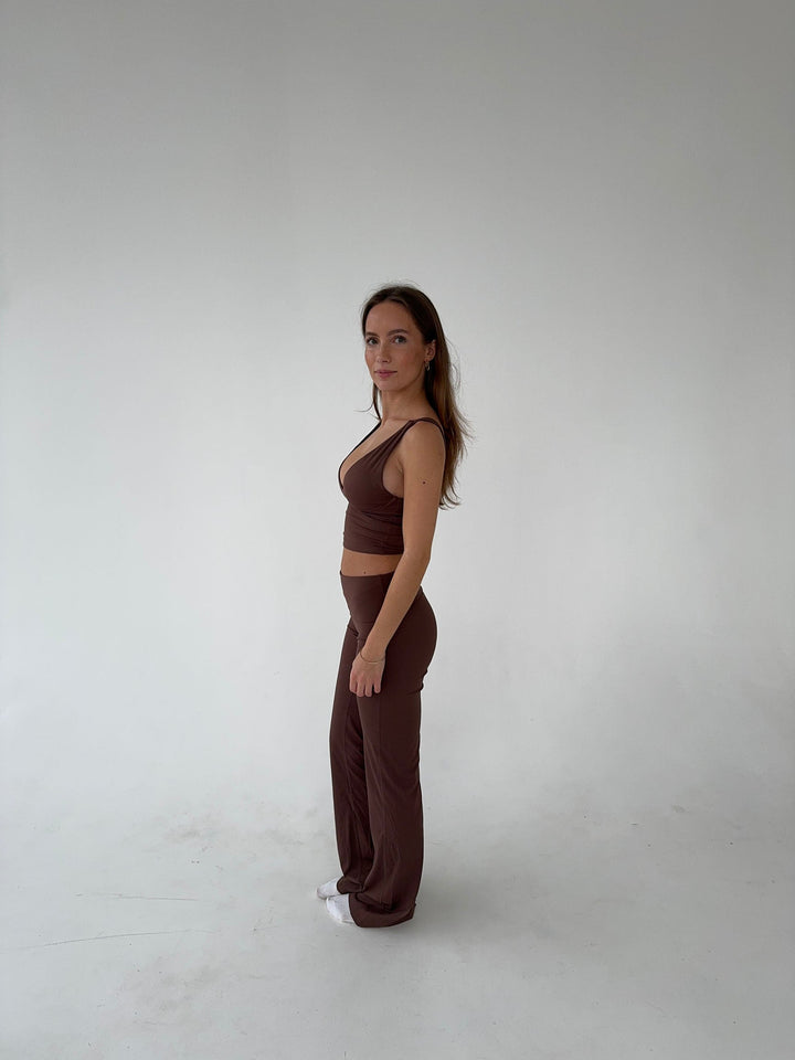 Makenna | Dames legging met hoge taille uitlopende pijpen