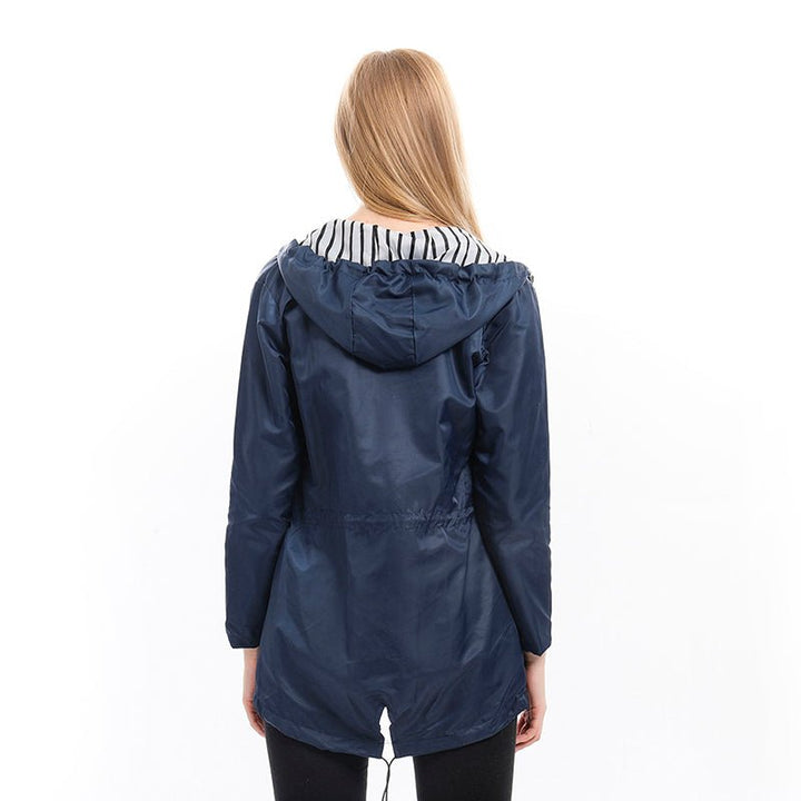 Dames Gewatteerde Hoodie Met Rits Utility Jas