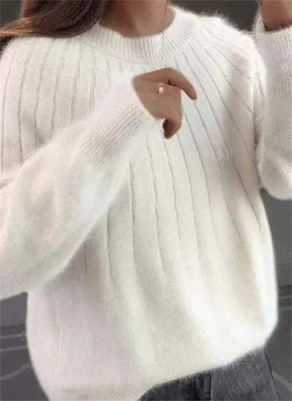 Chantal Mode | Dames Textured Knit Comfort Sweater
