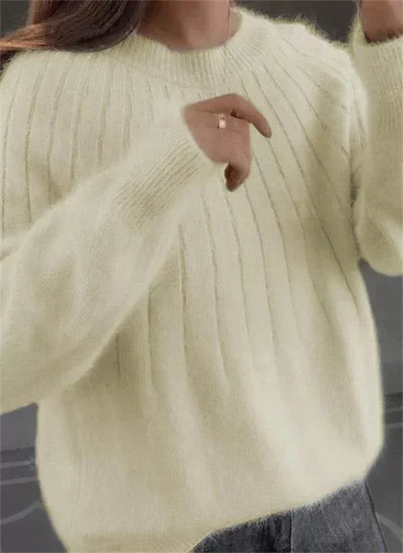 Chantal Mode | Dames Textured Knit Comfort Sweater