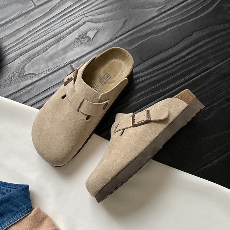Melle | Premium Suède Pantoffels – Handgemaakt & Unisex