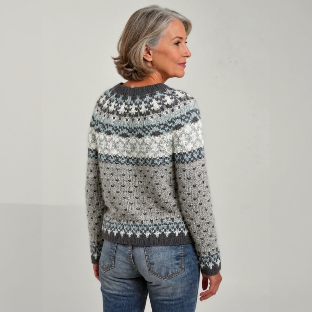 Amelia | Vintage Handgemaakte IJslandse Trui