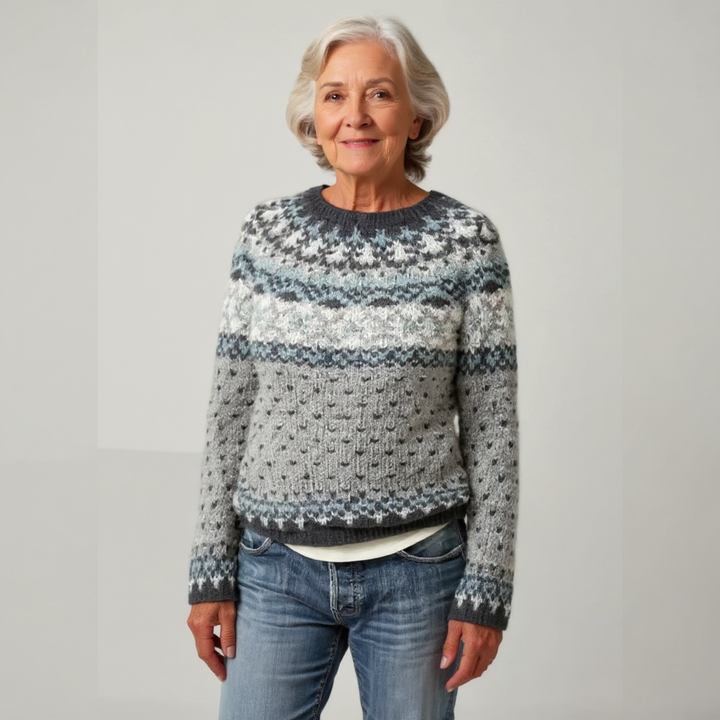 Amelia | Vintage Handgemaakte IJslandse Trui