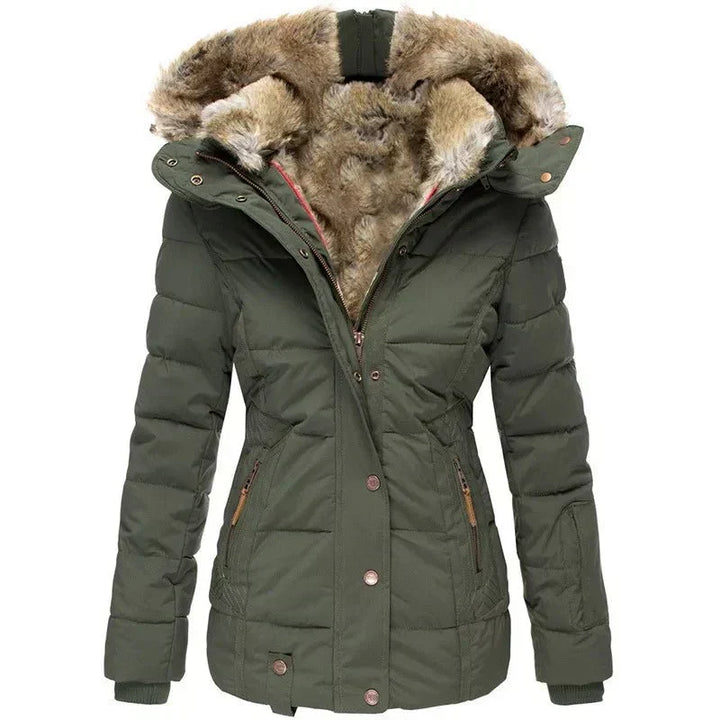 Dames Neppels Heren Gevoerde Winterjas met Kap