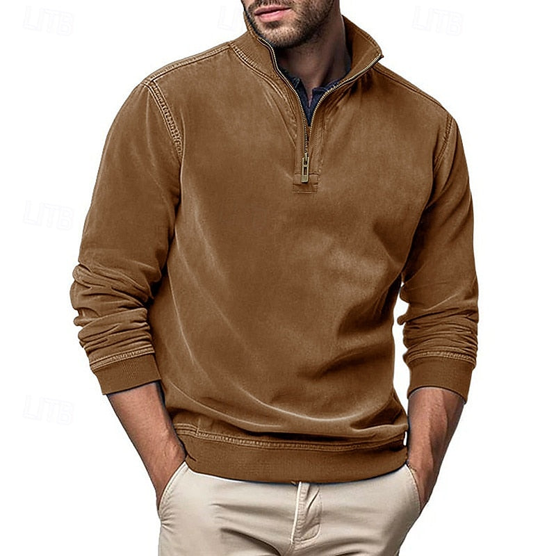 Caleb | Quarter-Zip Sweatshirt met Staande Kraag