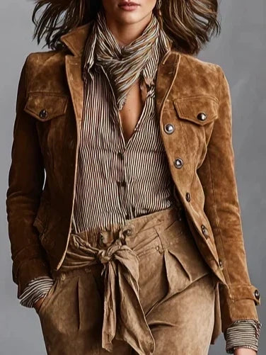 Gráinne | Cropped Everyday Coat met Notch-Lapel