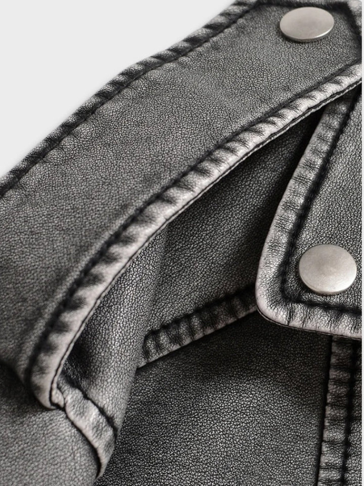 Liliana | Dames leren jas met ritssluiting en riem