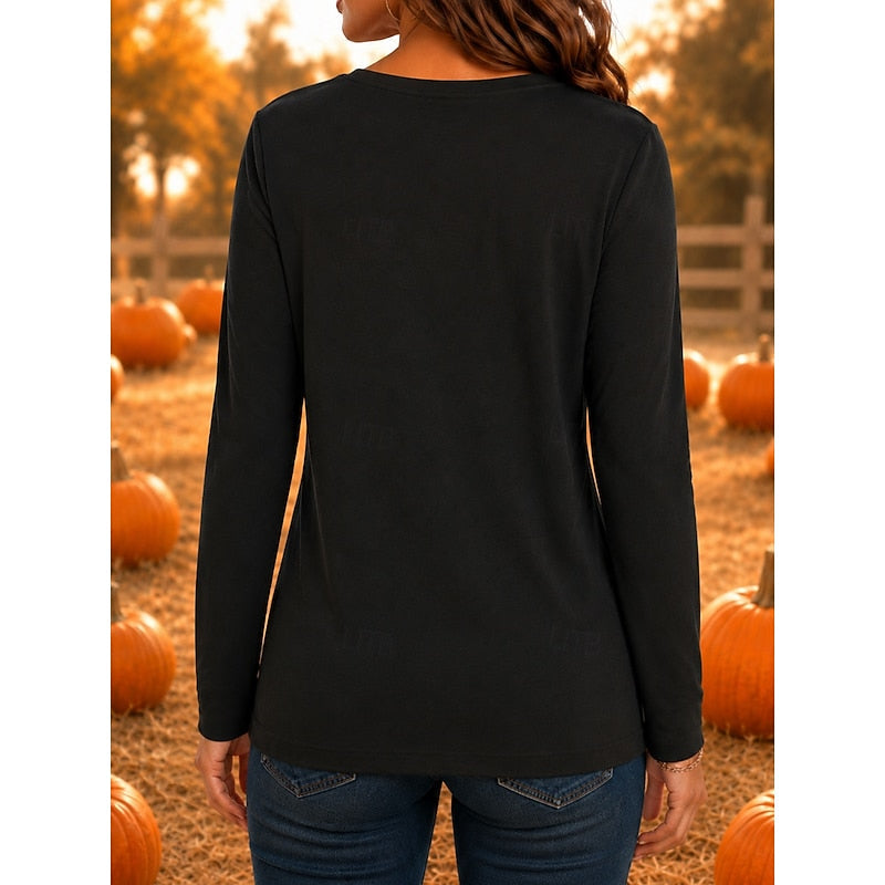 Fern | Halloween Heks Grafisch Langsleeve Top