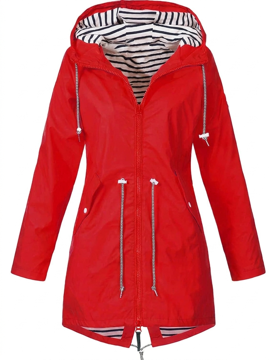Dames Gewatteerde Hoodie Met Rits Utility Jas