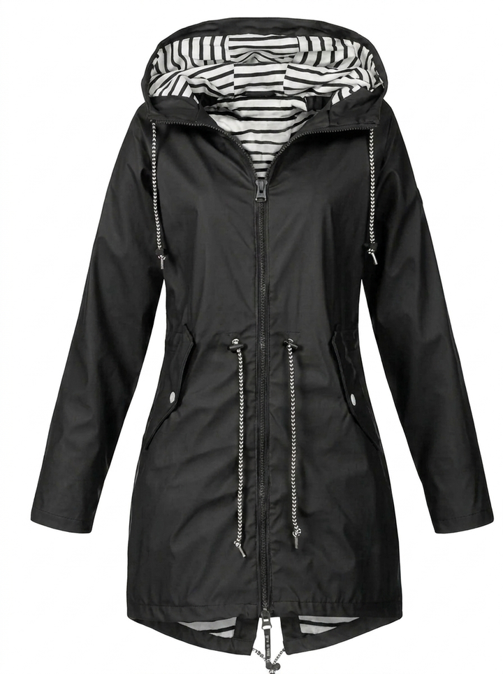 Dames Gewatteerde Hoodie Met Rits Utility Jas