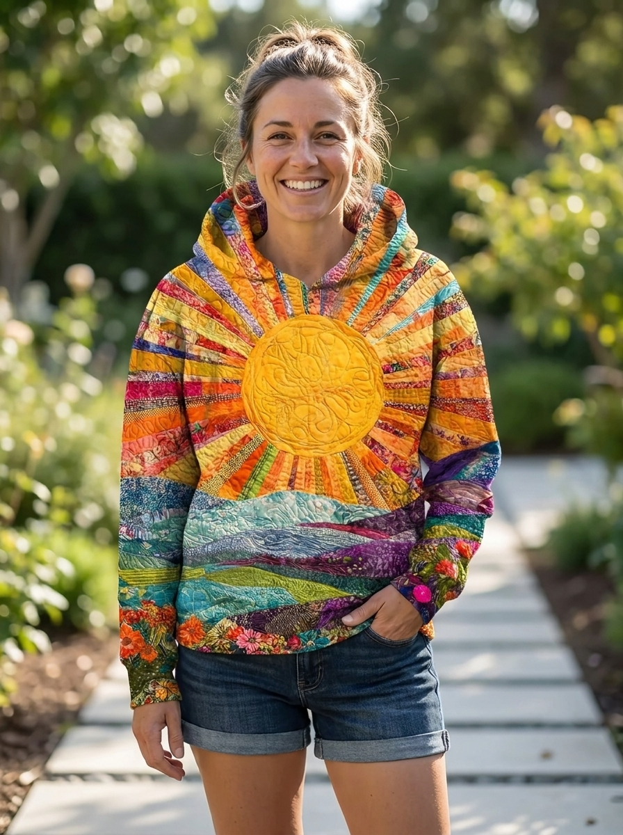 Clara - Kleurrijke Zonsopgang Hoodie