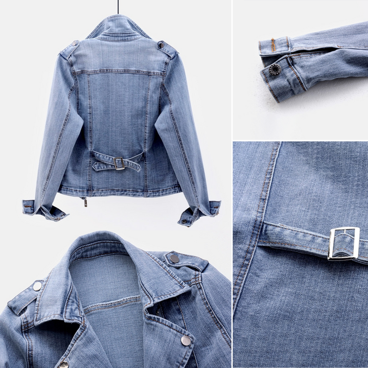 Millie | Dames denim jas met knopen en borstzakken