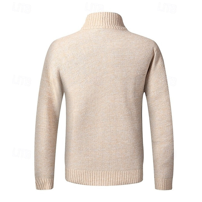 Gregory | Staande Kraag Zip Cardigan