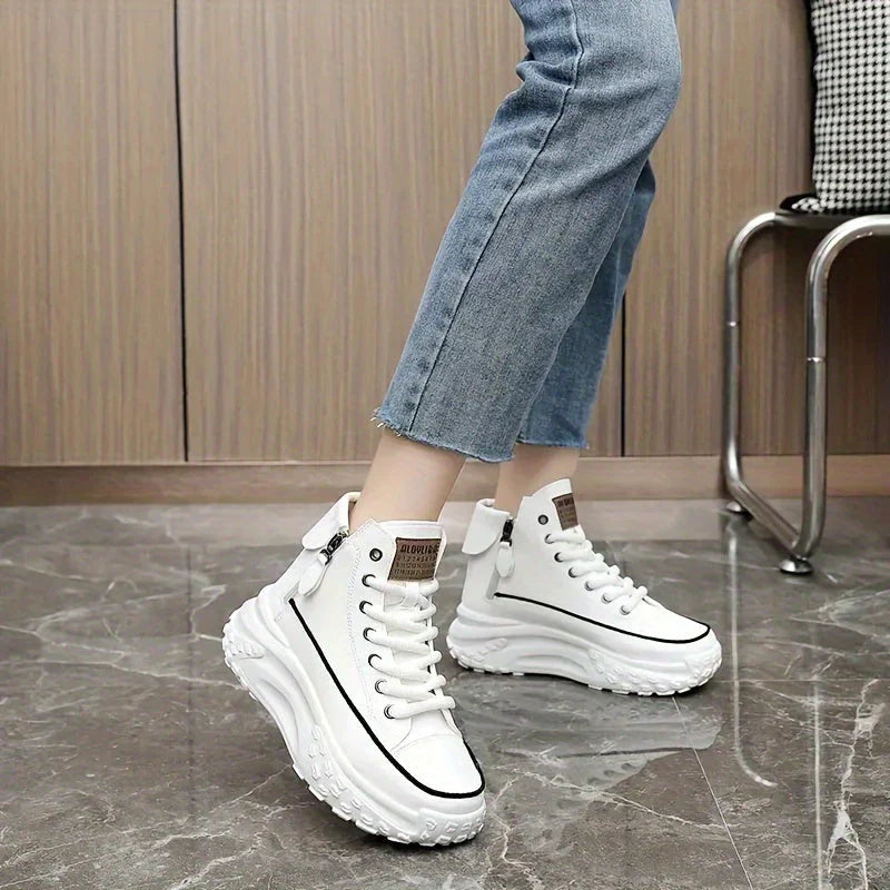Avani | Dames sneakers met platform rits