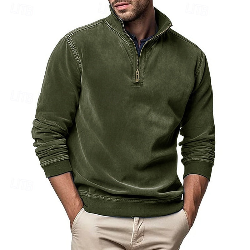 Caleb | Quarter-Zip Sweatshirt met Staande Kraag