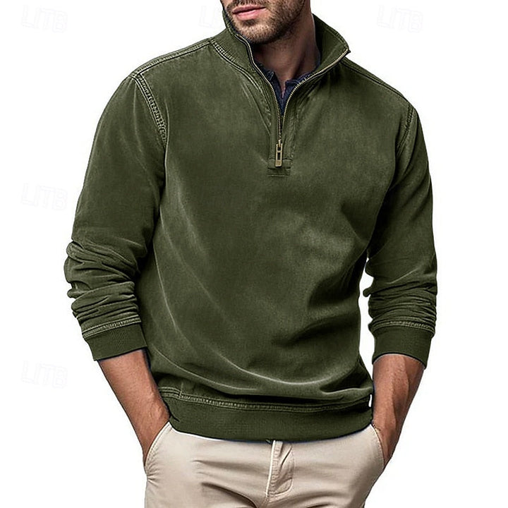 Caleb | Quarter-Zip Sweatshirt met Staande Kraag