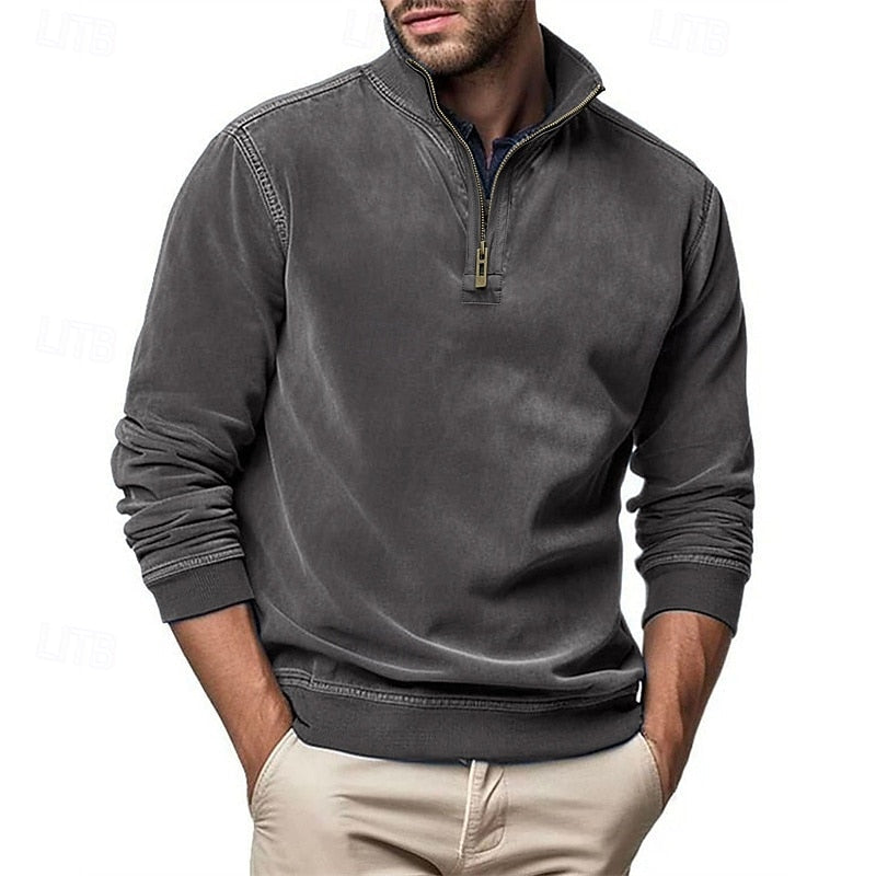 Caleb | Quarter-Zip Sweatshirt met Staande Kraag