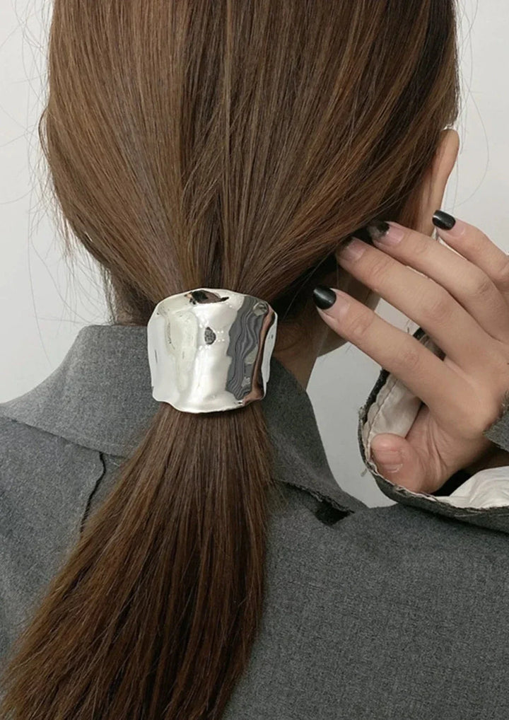 Cecelia | Dames haarcuff met metaal en elastiek