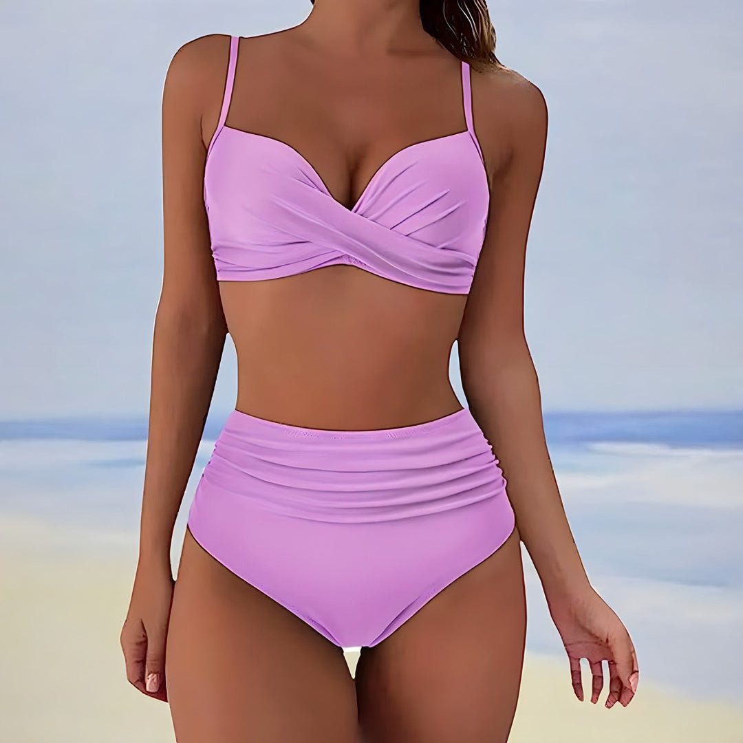 Kalani | Dames bikini met twistdetail en hoge taille