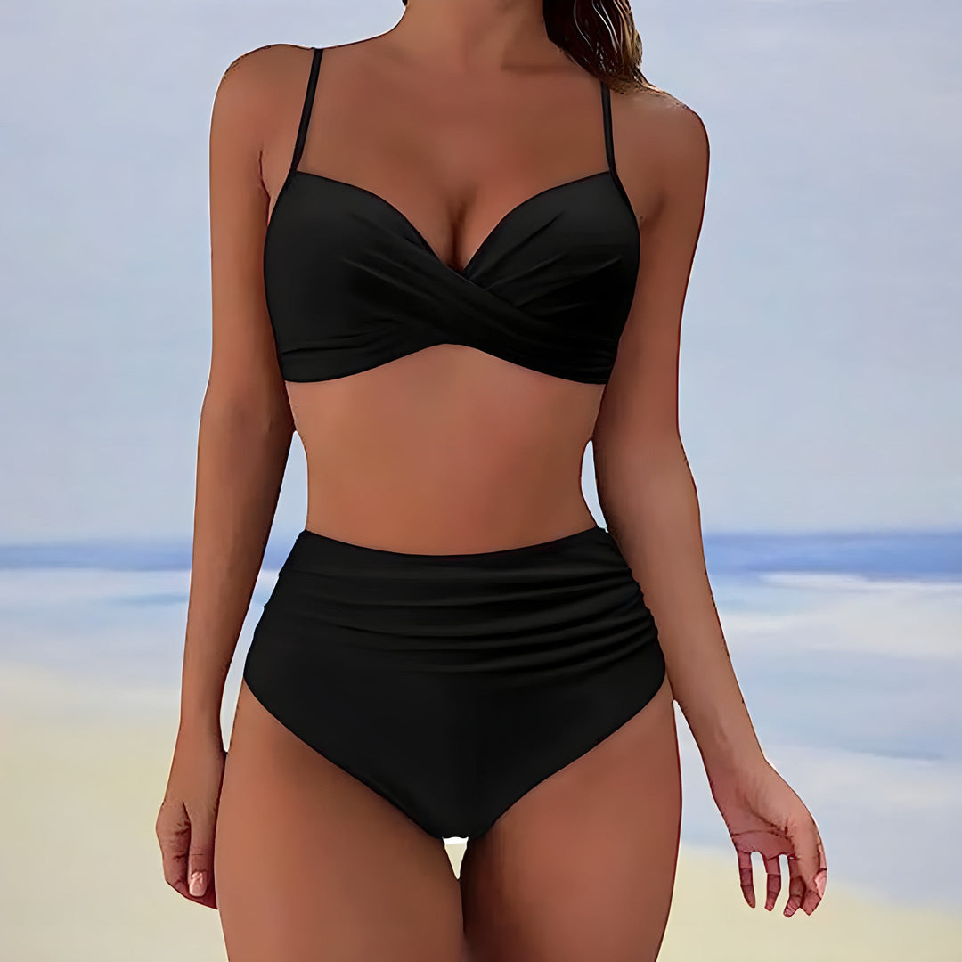 Kalani | Dames bikini met twistdetail en hoge taille