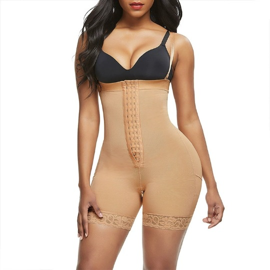 Harlow | Dames shapewear bodysuit met haaksluiting en kant