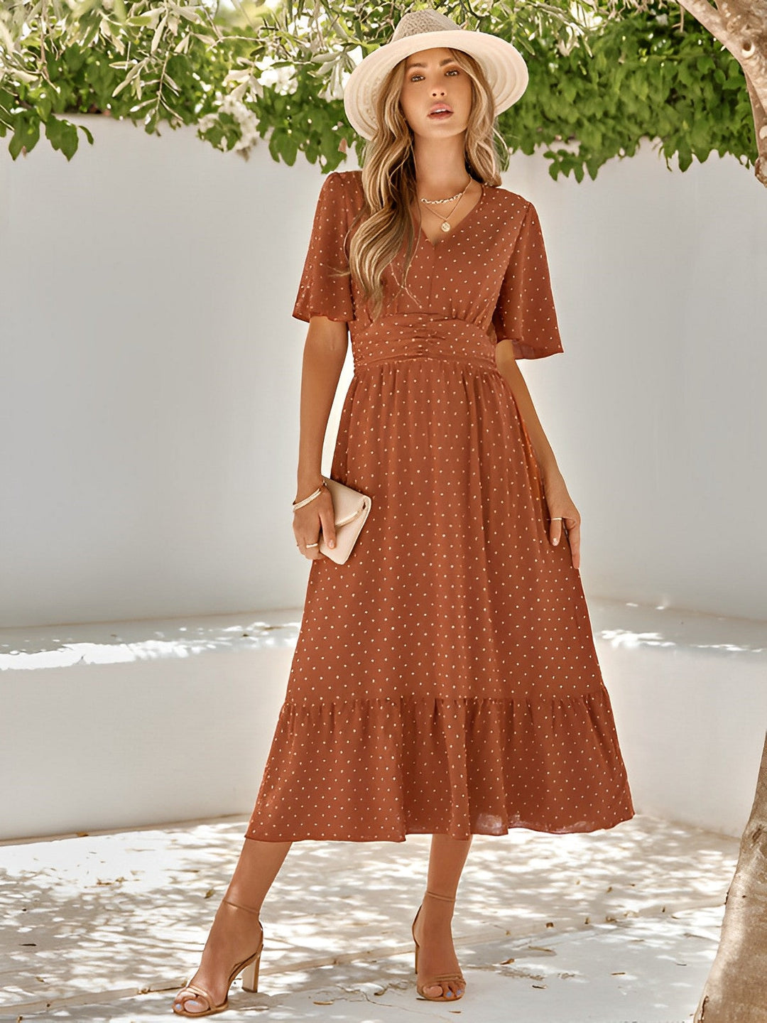 Marigold | Dames jurk met wikkel ceintuur