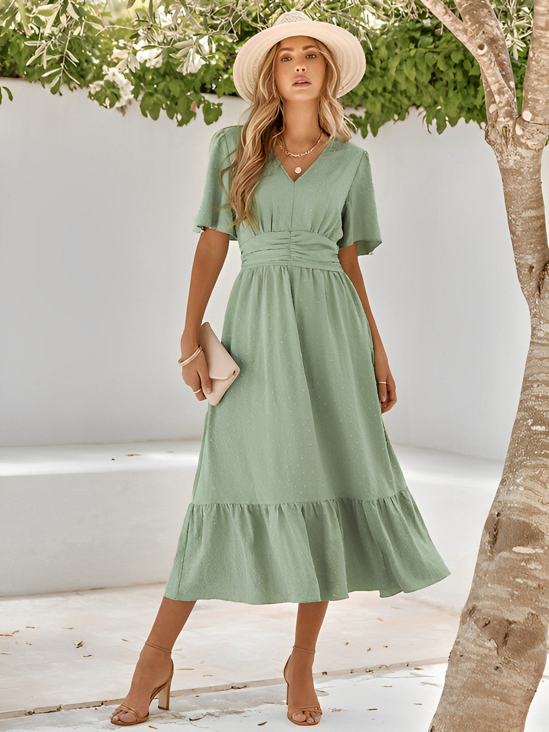 Marigold | Dames jurk met wikkel ceintuur