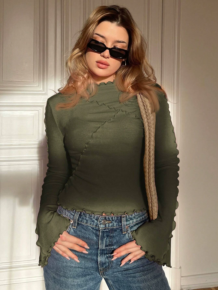 Mira | Dames top met asymmetrisch design lange mouwen