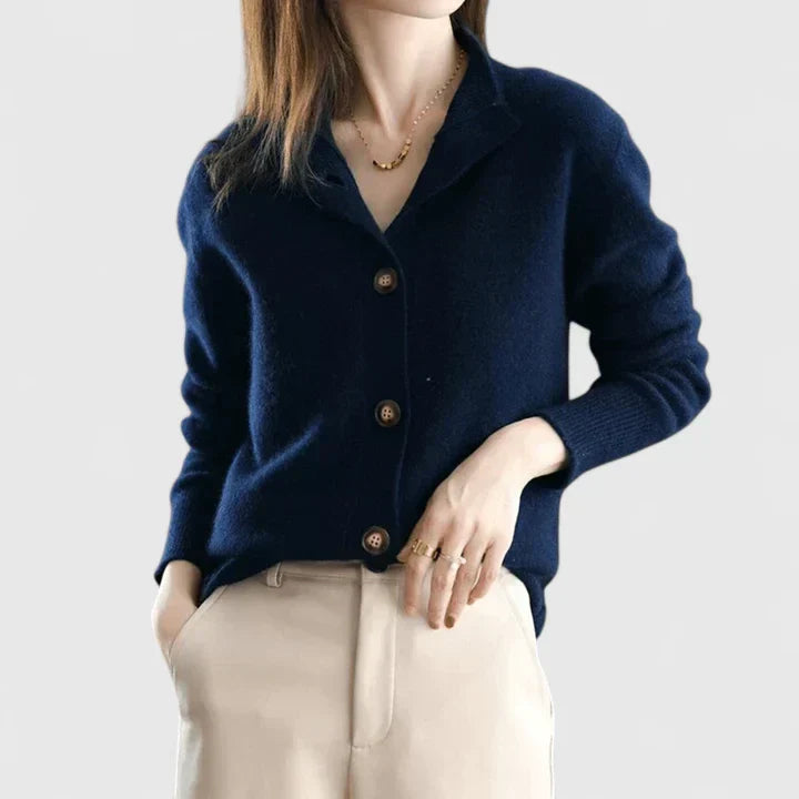 Adele | Verfijnde Kraag Cardigan