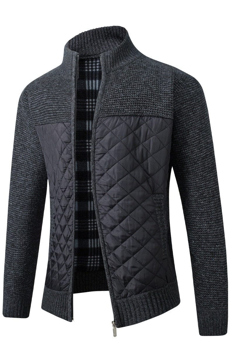 Gemma | Heren vest met rits en quiltpanelen