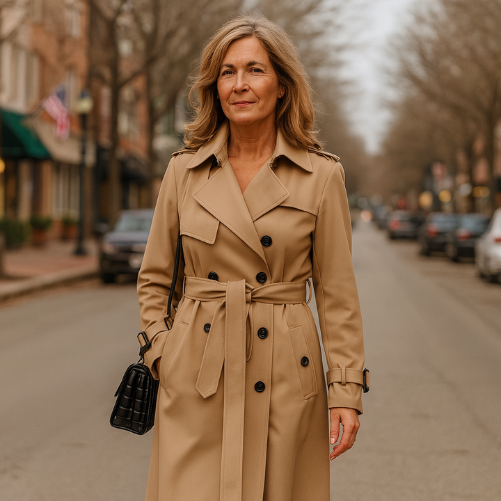Jade | Gecincherde Tailored Verfijnde Trenchcoat