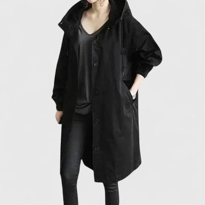 Jazmira | Hooded Poised Chic Coat