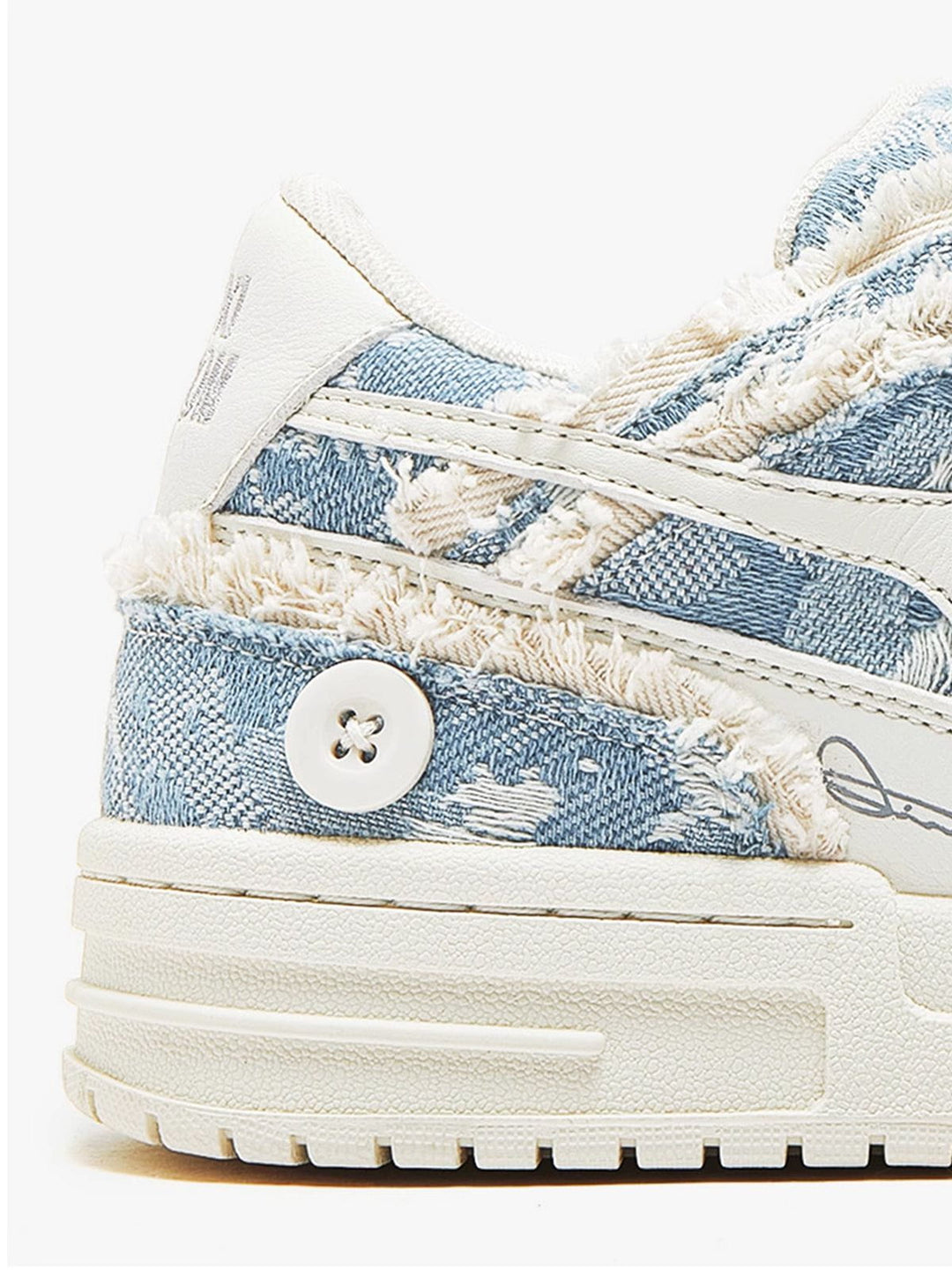 Dames Vintage Denim Platform Sneakers