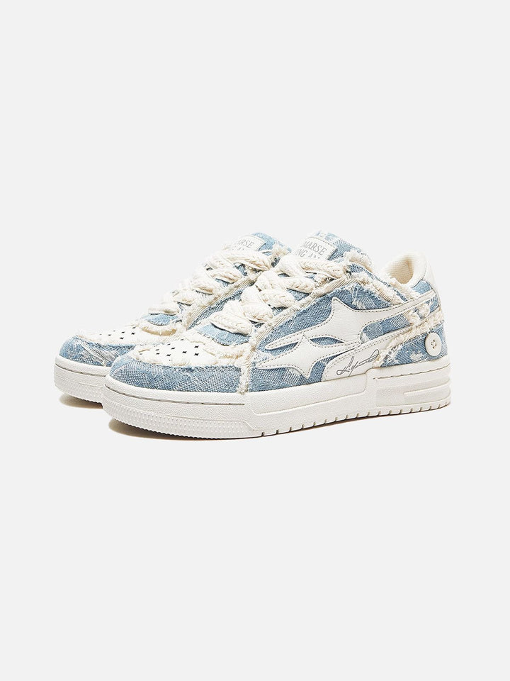 Dames Vintage Denim Platform Sneakers