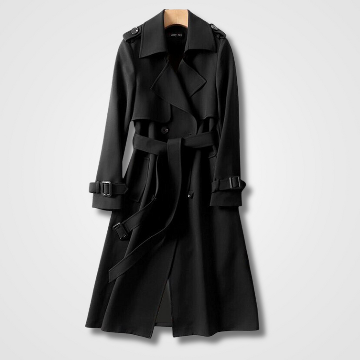 Josune | Gelaagde Dubbelgeknoopte Trenchcoat