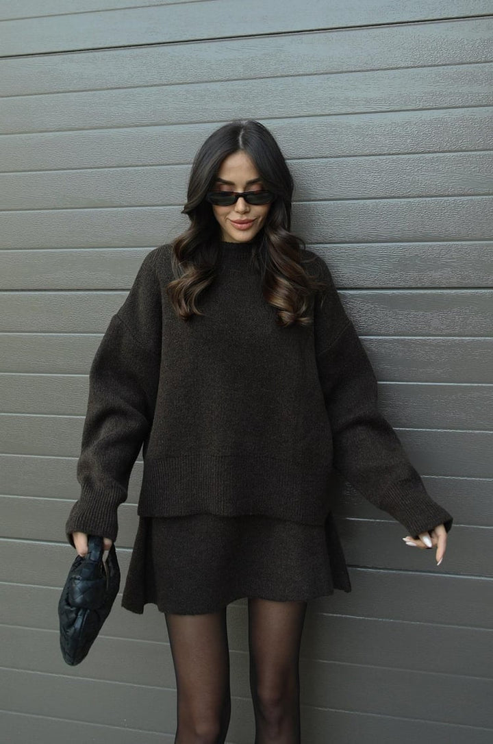 Noor | Dames tweedelige set met rok trui
