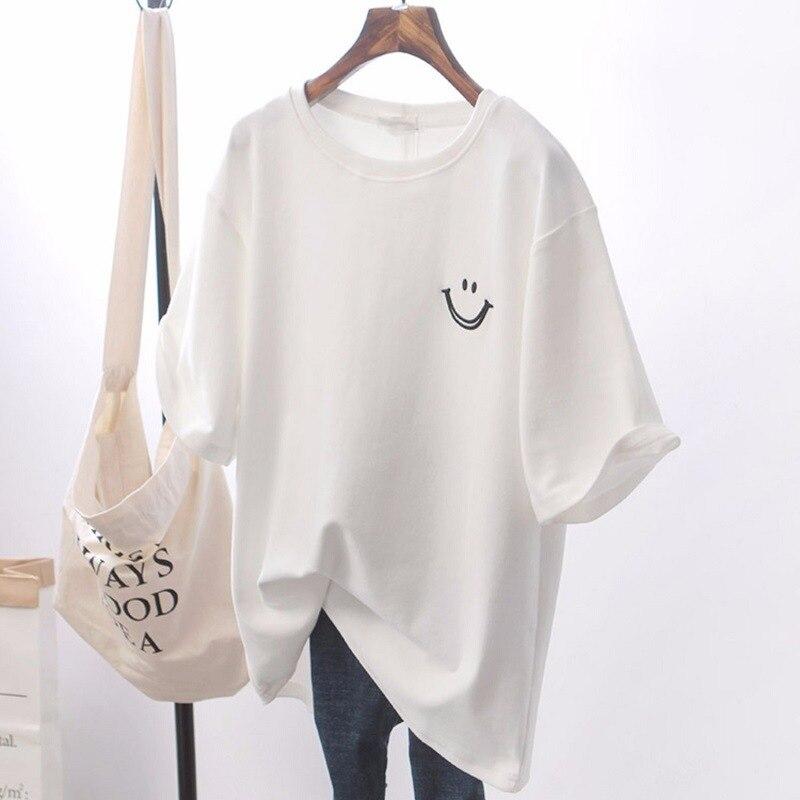 Adriana | Dames T-shirt met smiley print oversized model