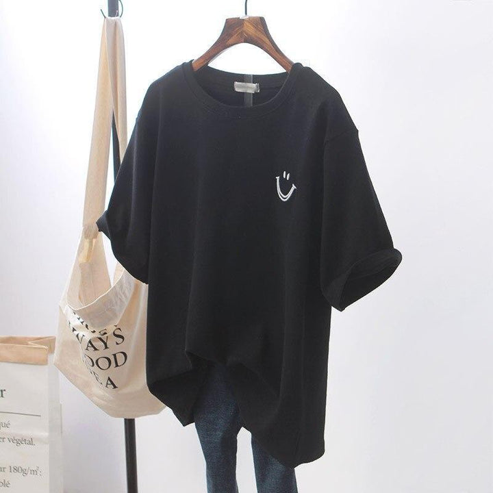 Adriana | Dames T-shirt met smiley print oversized model