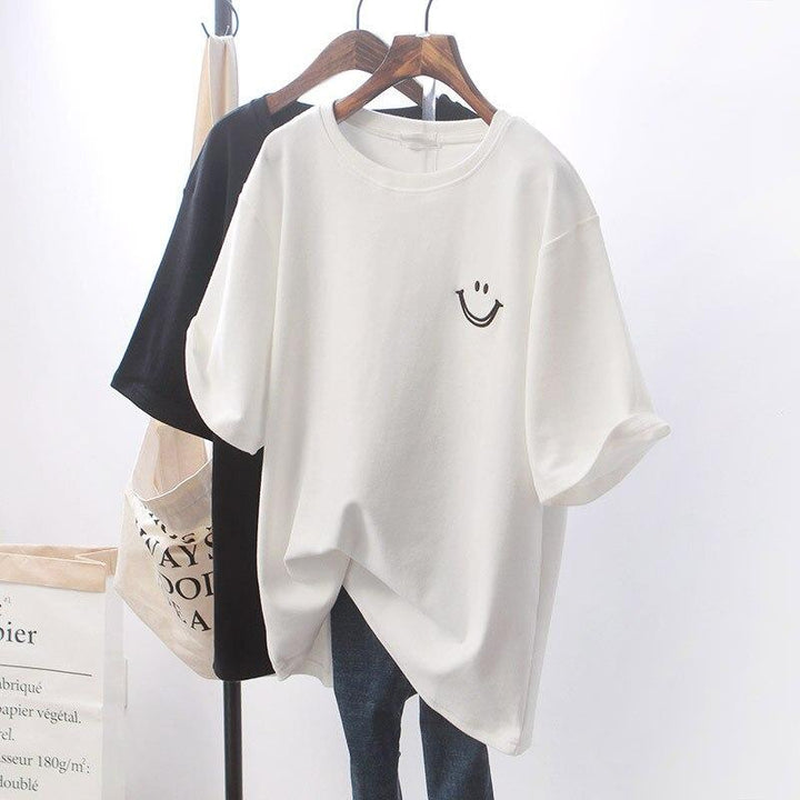 Adriana | Dames T-shirt met smiley print oversized model