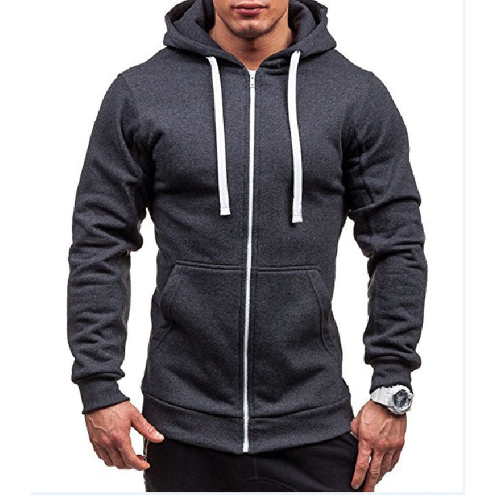 Cohen | Heren hoodie met rits en trekkoorden