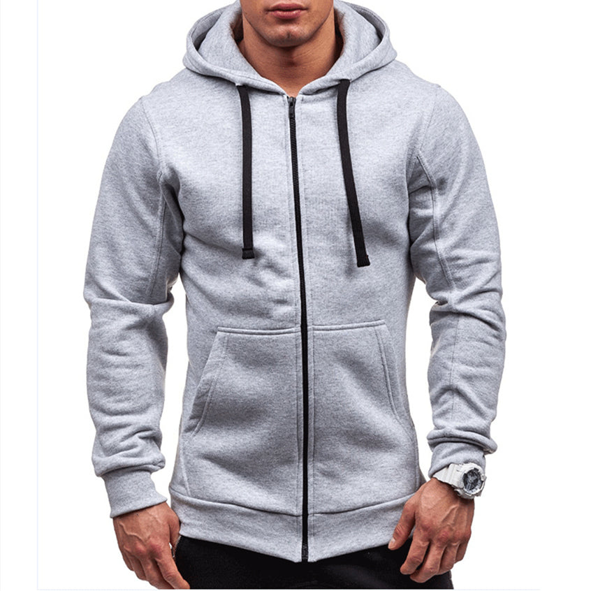 Cohen | Heren hoodie met rits en trekkoorden