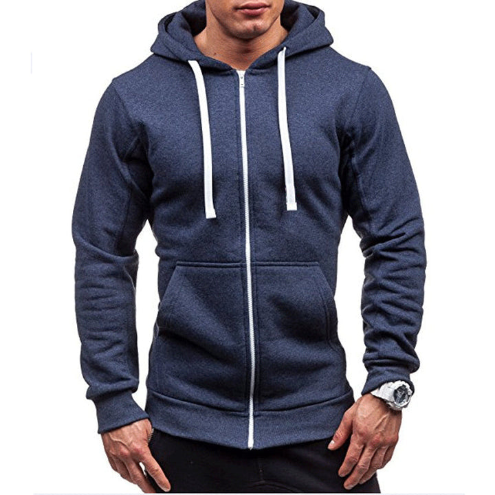 Cohen | Heren hoodie met rits en trekkoorden
