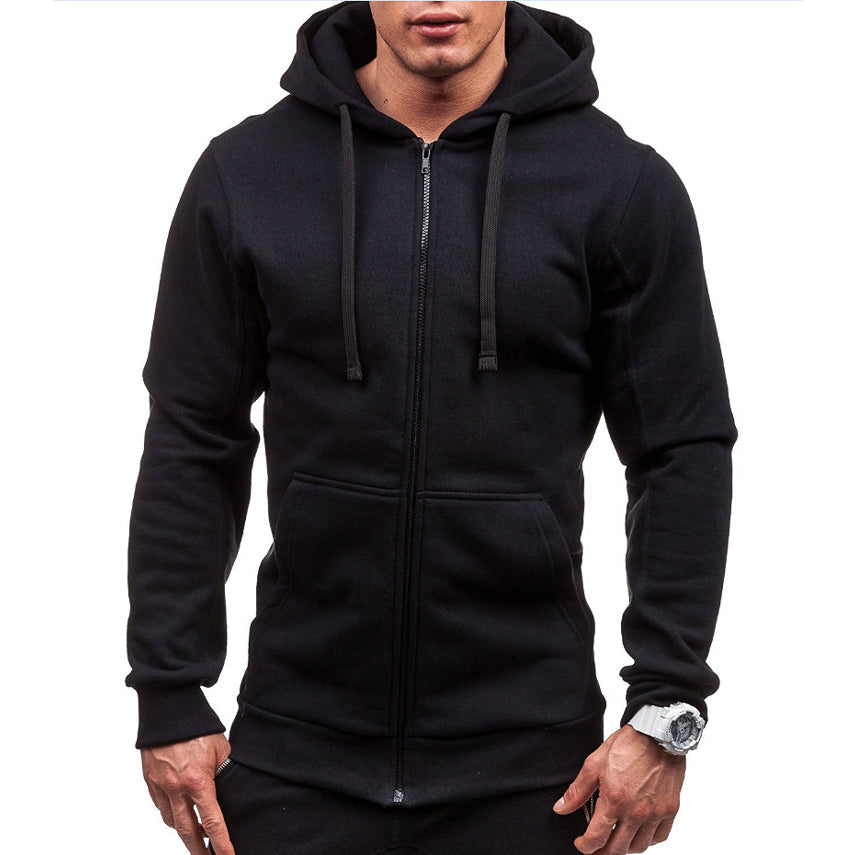 Cohen | Heren hoodie met rits en trekkoorden
