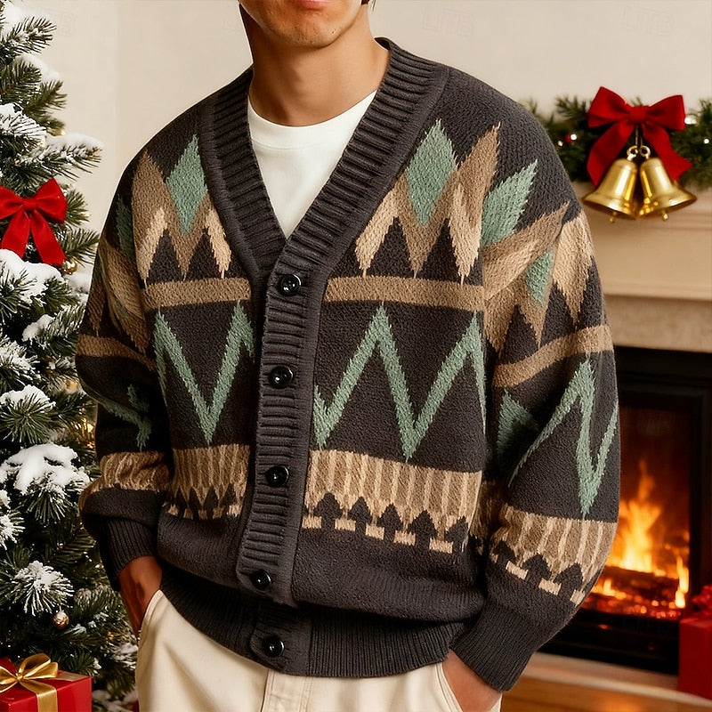 Marcus | Patroon Knopen Cardigan