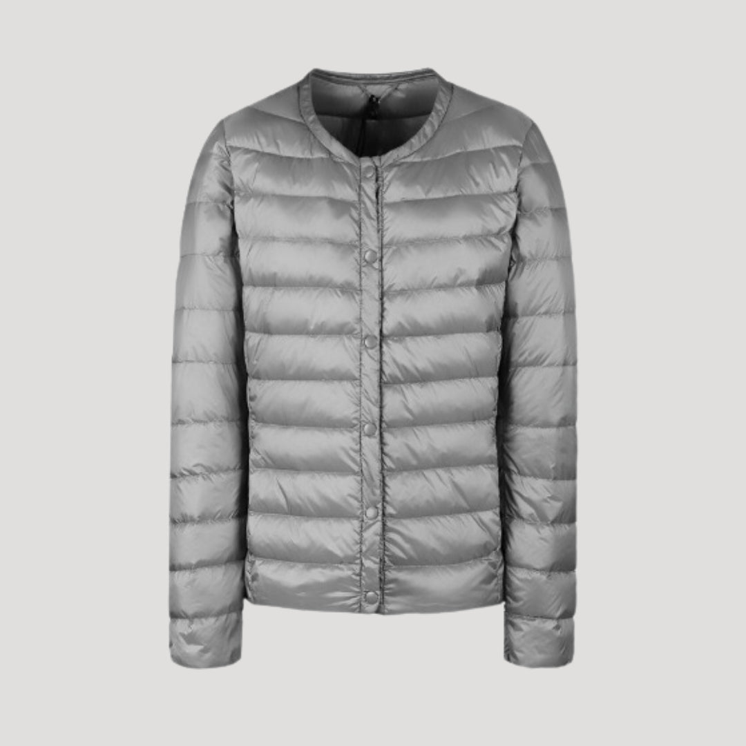 Lieke | Gewatteerde Kraagloze Sculpted Puffer Jast